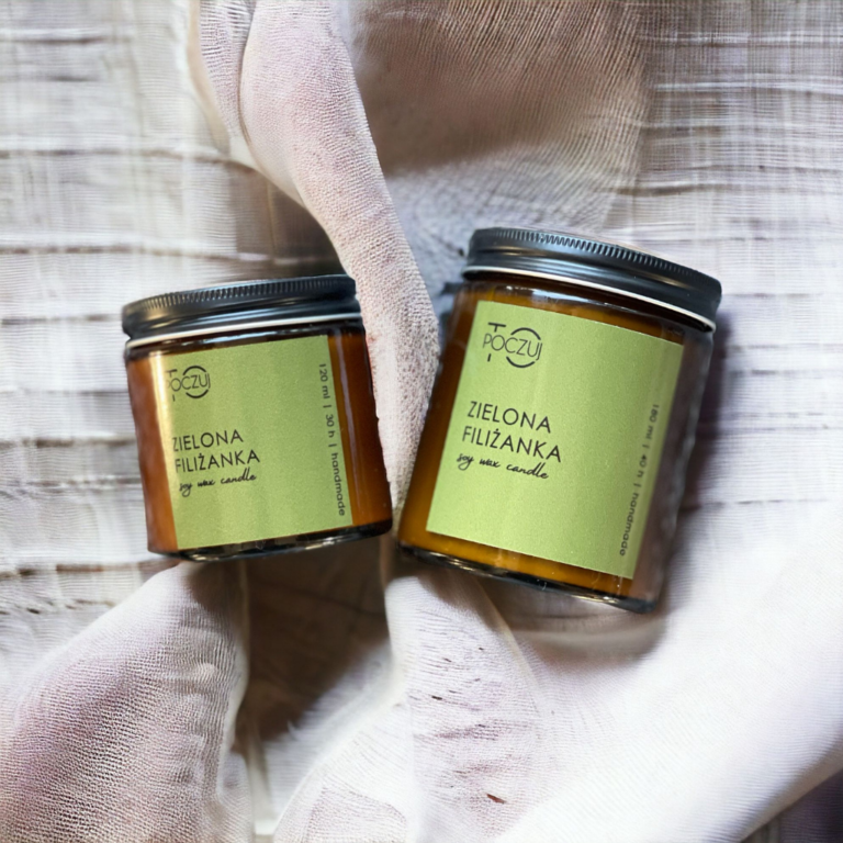 Świeca Sojowa - Zielona Filiżanka