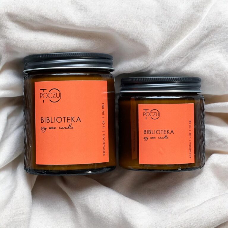 Biblioteka - świeczka sojowa naturalna